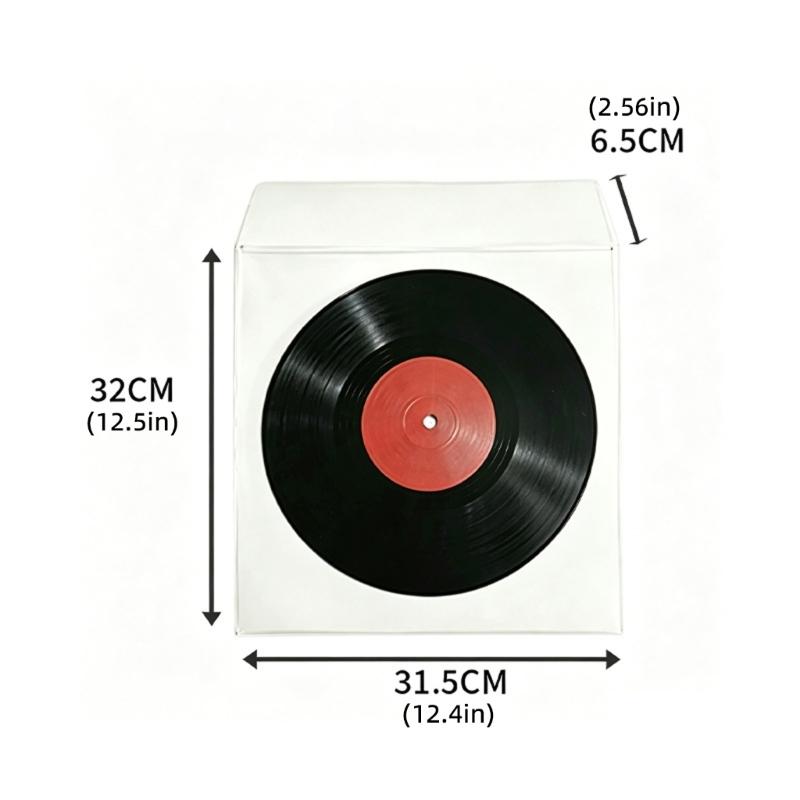 Album Inner Sleeves Set of 10 Clear Record Sleeves for Dust Control, Handling Care, Shelf Filing, Archive Storage and Collection Order