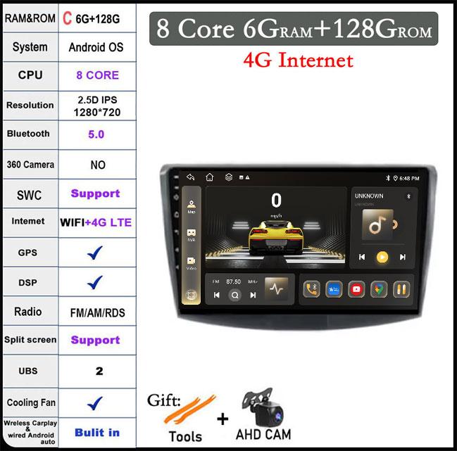 For Volkswagen VW Passat B6 B7 CC 2007-2016 Android 14 Car Radio Carplay Autoradio Player Stereo Video Multimedia GPS Navigation