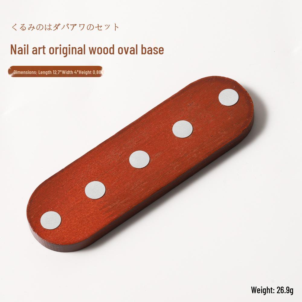 Minimalist Japanese Walnut Nail Practice Holder