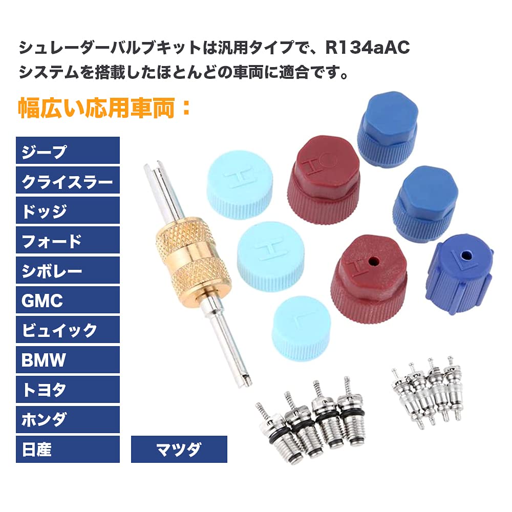 Ventileinsatz-Kit Bug Critter Schraubendreher 17-teiliges Set R12 R22 R134a AC