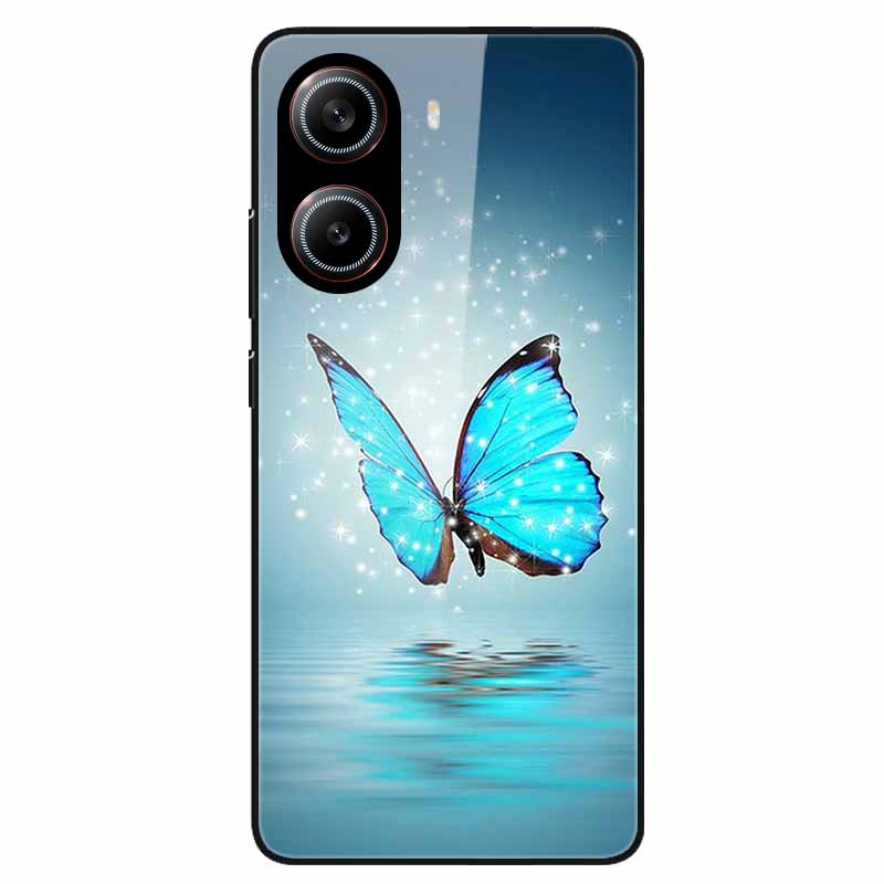 For Poco X7 Pro 5G Case Flower Hard Back Cover Tempered Glass Cases for Xiaomi Poco X 7 Pro X7Pro Hard Shells PocoX7Pro 2025 New