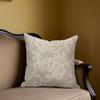 Ivory Lace Square Jacquard Pillow Cover for Sofa Office Waist Cushion Cover Home Decorative Pillowcase
