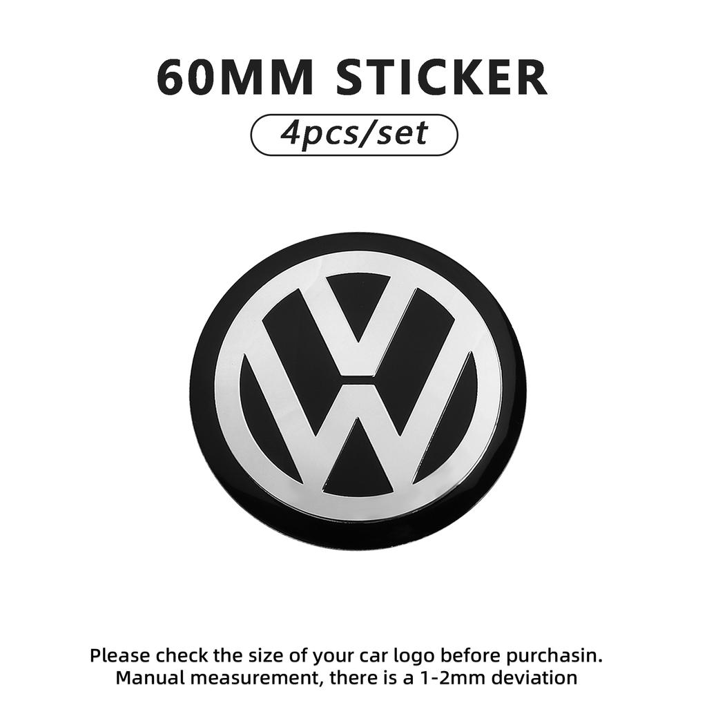 W1314PCS 56/60/65mm Car Wheel Center Hubcaps Sticker For Volkswagen GTI Polo Sharan Golf Scirocco Touran Touareg Jetta Tcross Tiguan