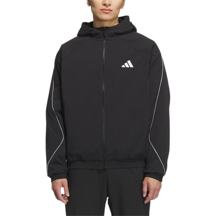 Adidas Comfortable Versatile Sports Casual Hooded Woven Zip Jacket Men Jackets KB9136