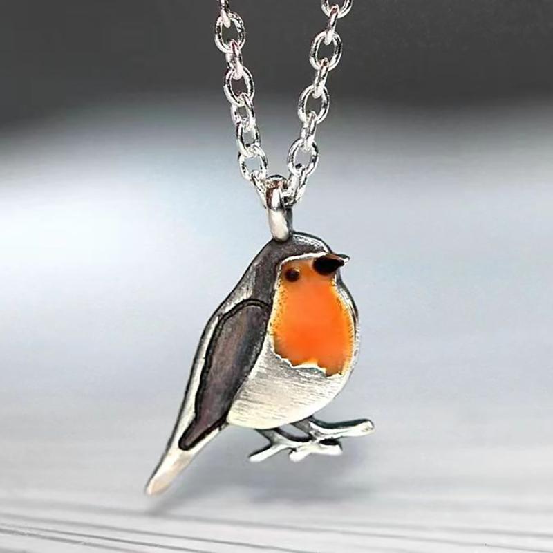 

Ретро Простой Все-В-Одном Капельное Робин Кольцо Ожерелье Для Дам Женщин Подарок