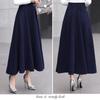 Fusta Tooxika de lână pe jumătate, Fusta lungă cu talie înaltă și tiv mare, Fustă îngroșată în linie A, Fusta umbrelă