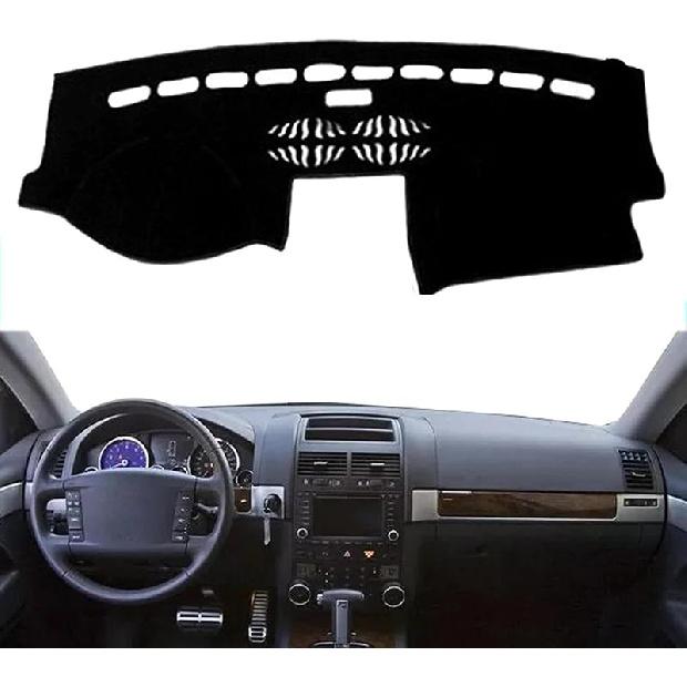 Подходит для VW Touareg 2003-2010, Накладка на панель приборов автомобиля, Черный коврик на панель приборов, Противоскользящая защитная накладка на панель приборов Lhd-red Edge