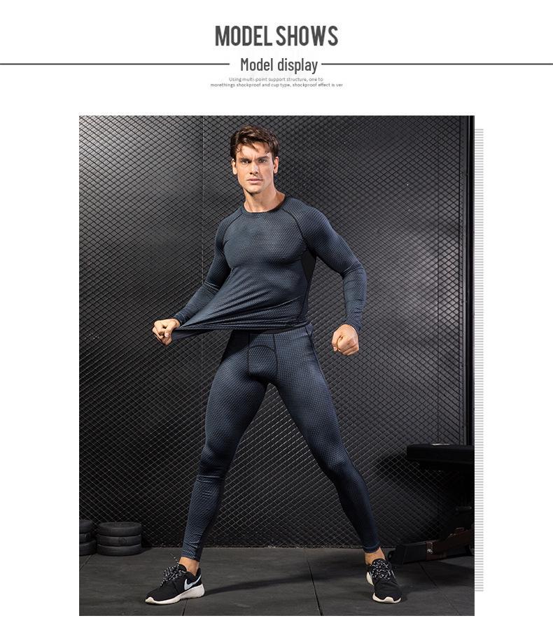 Men's 3D Print Quick-Dry Stretch Compression Running Leggings