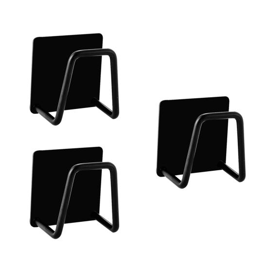 3Pcs Sponges Holder Punch Free Good Load Capacity Stainless Steel Sponges Drain Drying Rack