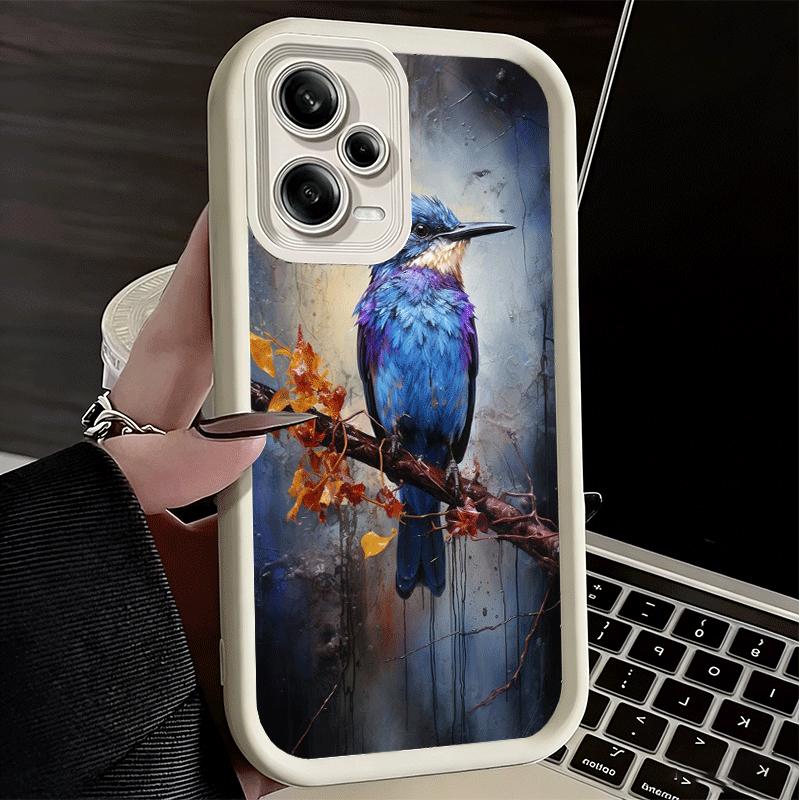 Bird Oil Painting Style Soft Phone Case for Xiaomi Poco X7 X6 X5 Pro X4 Gt X3 F7 Ultra M8 M7 Redmi 15C 15 14C 13 13C 12 12C 10 1