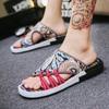 Walk Around Home Male Slipper Flat Indoor Slides Pvc House Men's Shoe Elegant Trend 2024 Y2k Comfortable Low Price Fun Eva Style