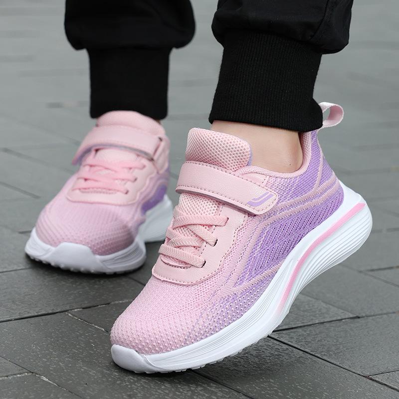 Hot Sale 6-12 Years Old Breathable Girls Sneakers Mesh Girls Fashion Running Shoes