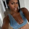 European and American women's clothing summer new denim washing water sexy vest back buckle, top