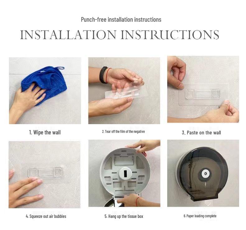 Waterproof Large Roll Toilet Paper Holder for Hotel or Guesthouse Bathrooms