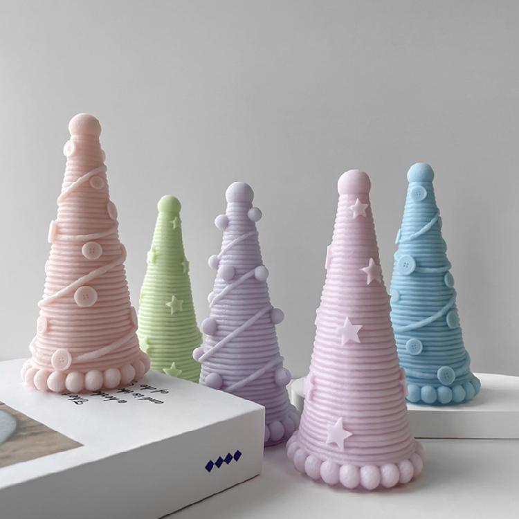 Gypsum Ornament Mold Scented Candle Resin Mold Christmas Pine-Tree Soap Mold