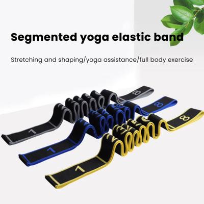 Yoga Dehnband mit 8 Schlaufen Pilates Ballett Tanz Gymnastik Flexibilitätstraining Elastisches Band Frauen Workout Übung Physisch