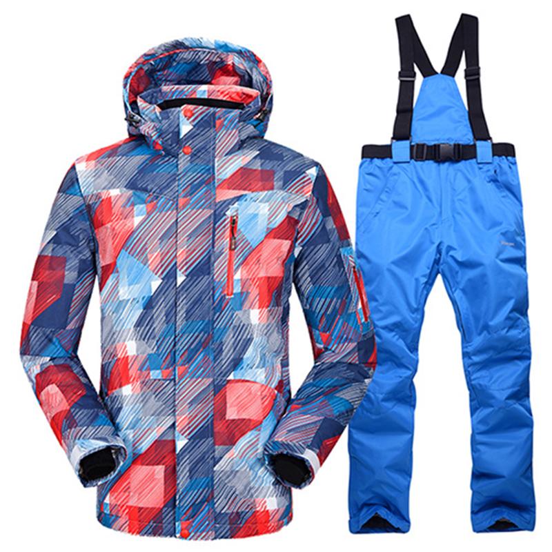 Men's Winter Ski Jackets Outdoor Warm Windproof Waterproof Snowboarding Jacket Hooded Mountain Coat Skiing Jacket for Male