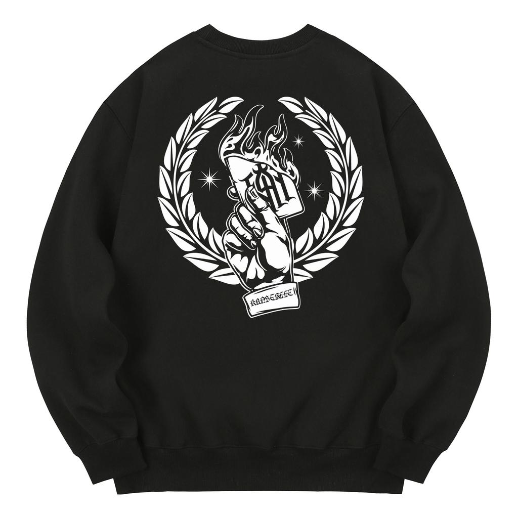 KAN6312 Kmb0193 Blackjack Fleece-Lined Sweatshirt Black
