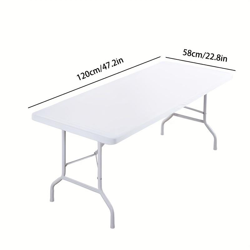 1pc Washable Rectangular Tablecloth for Outdoor Parties and Camping- Foldable, Elastic and Fitted - 4ft/6ft Size Fabric for Home