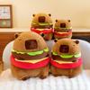 Nieuwe Leuke Hamburger Capibara Pluche Knuffel Simulatie Dier Pop Zacht Kinderspeelgoed Verjaardagscadeau Kawaii Kamerdecoratie