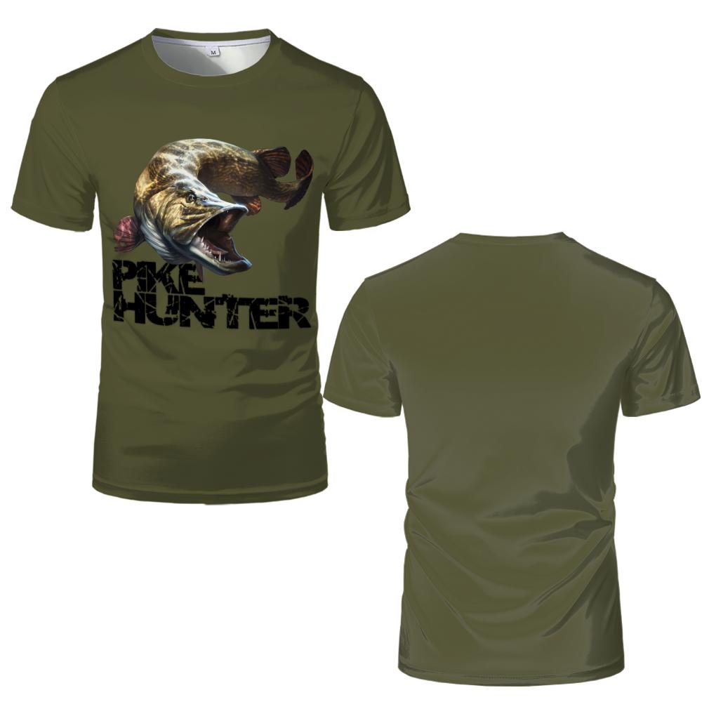 Summer Outdoor Carp 3D Print Fishing T Shirt Men Funny Fashion Casual Short Sleeve Tops Camping Plus Size Unisex Shirt