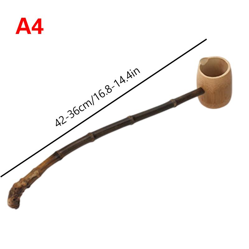 Chinese Style Bamboo Wooden Tea Scoop Long Handle Water Scoop Tea Ceremony Utensils Teaware Table Decoration Kitchen Tool