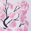 LED Tisch-Bonsai-Baumlampe USB Baumlampe Weihnachts-Schlafzimmerdekoration Tisch-Nachtlicht Rosa 24 Lichter Rose