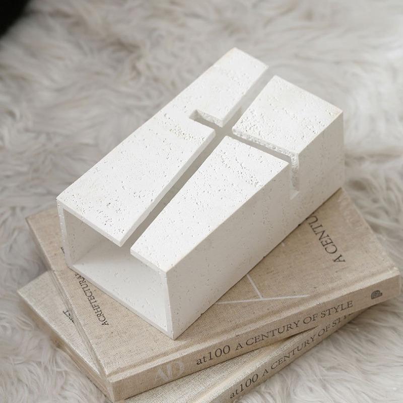 Travertine Tissue Box Kitchen Bedroom Napkin Box Luxury Art Napkins Storage Boxes Portable Rectangular Tissue Case Container