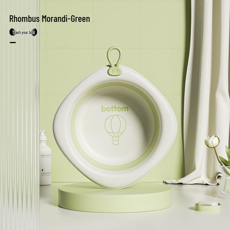Newborn Portable Foldable Baby Washbasin - Thickened Plastic Infant Basin