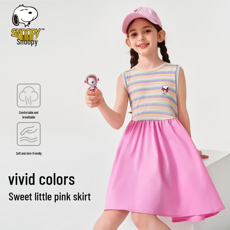 Snoopy Girls  Striped Summer Dress 130