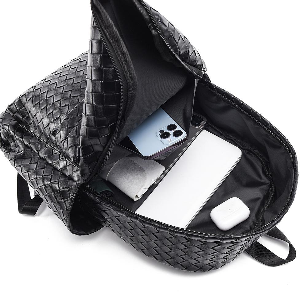 New woven backpack backpack trendy lightweight travel bag men's and women's daily commuting college student schoolbag