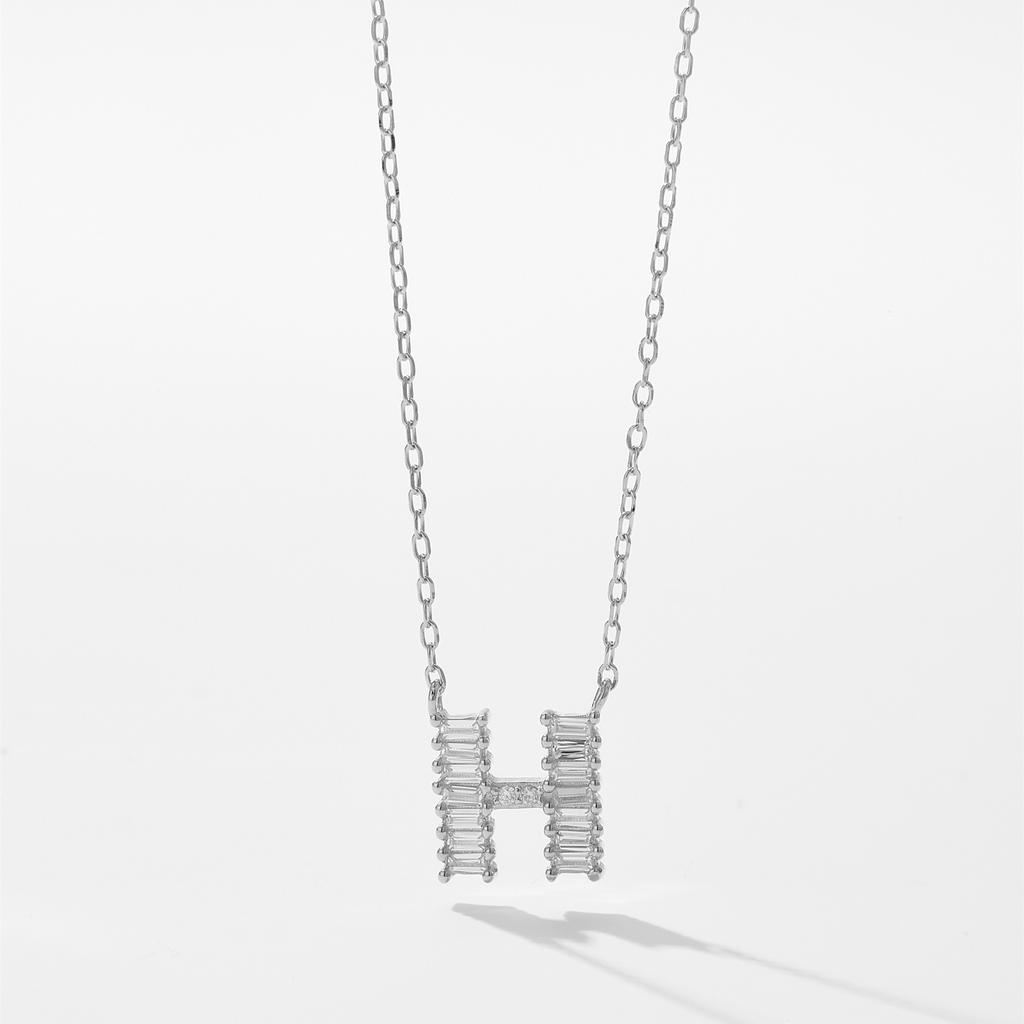 ANDYWEN 925 Sterling Silver Gold Letter Pendant Initial Necklace 2024 Women Fine Fashion Accessories Jewelry