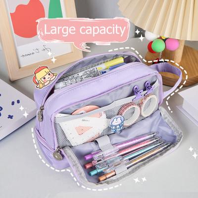 Trousses à crayons mignonnes de grande capacité, pochette Kawaii, boîte de fournitures scolaires pour filles, papeterie japonaise et coréenne