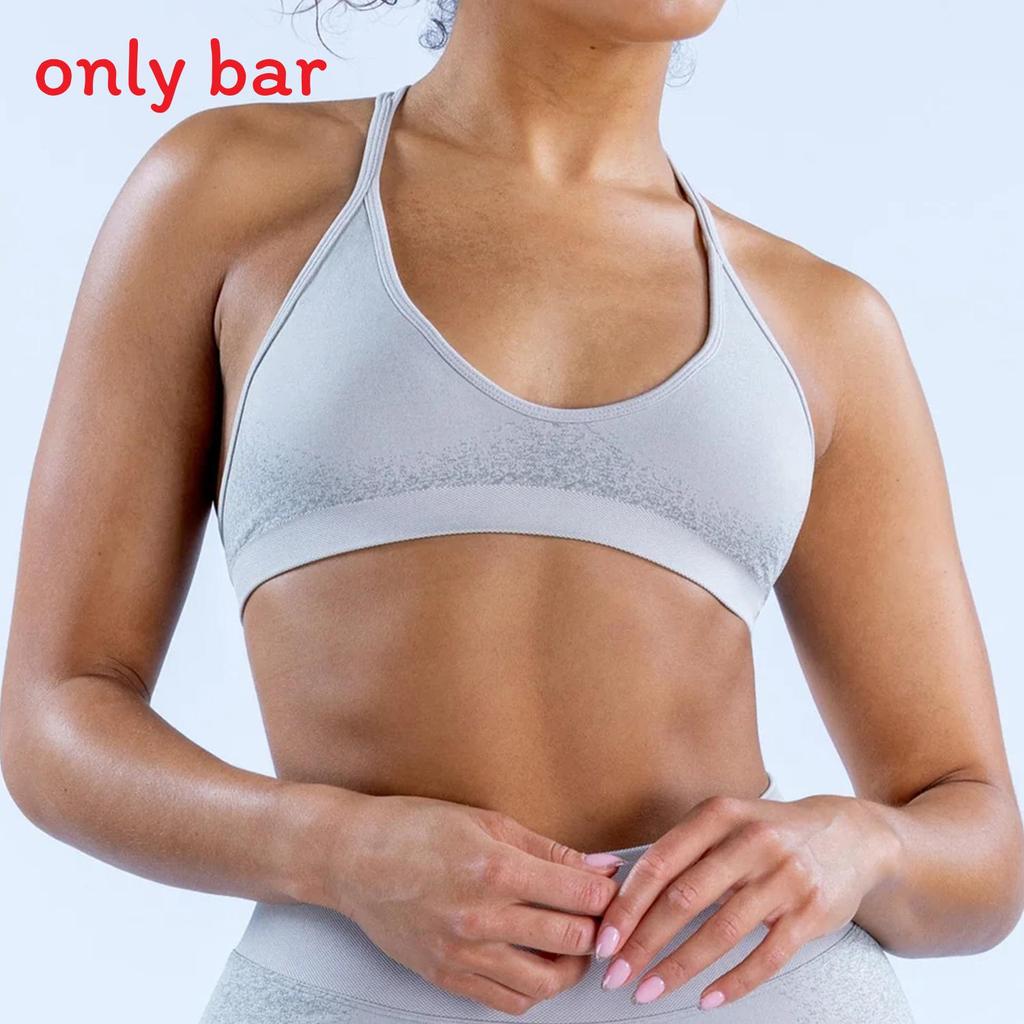 Seamless High Elastic Yoga Bra With Floral Jacquard For Fitness And Running