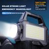 High Power Portable Solar Lanterns Solar+Type-C Charging Searchlight Outdoor Strong Light Flashlight Hand Lamp with COB Side Light Power Charging Bank