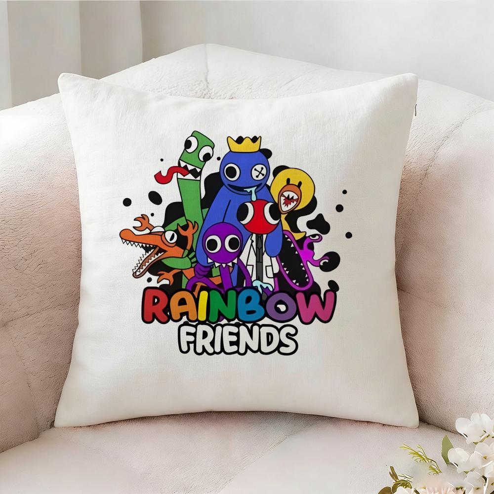 Rrainbow Anime Friends Pillow Case Pillowcase Doublesided Printed Sofa Cushion Bedroom Headboard Pillow