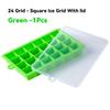 With Lid 24-hole Silicone Ice Tray Square Box Auxiliary Food Puree Cheese Jelly Mold Bar Kitchen Tool Cocktail Cube