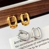 925 Silver Oval Small Circle Earrings for Women Minimalism Geometric U Shaped Earrings Daily Trendy Jewelry Gifts