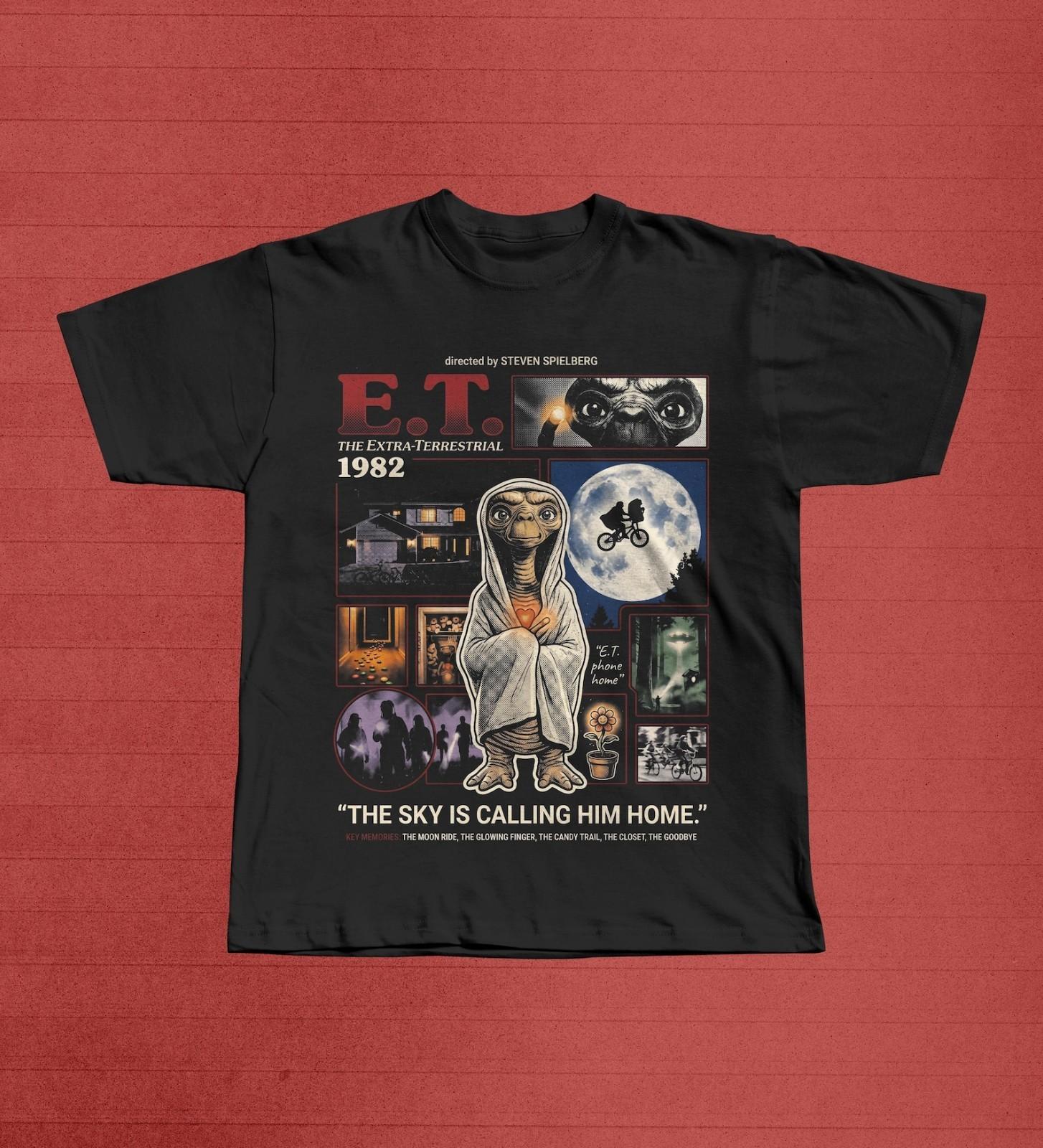 E.T. the Extra-Terrestrial Shirt, Vintage 80s Movie Tee, Alien Film Lover Gift S