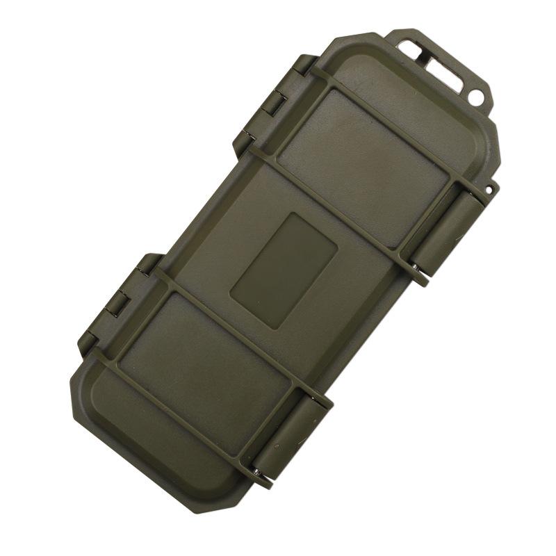 

EDC водонепроницаемый ударопрочный ящик с губкой универсальный герметичный ящик для хранения полевых деталей зелёный