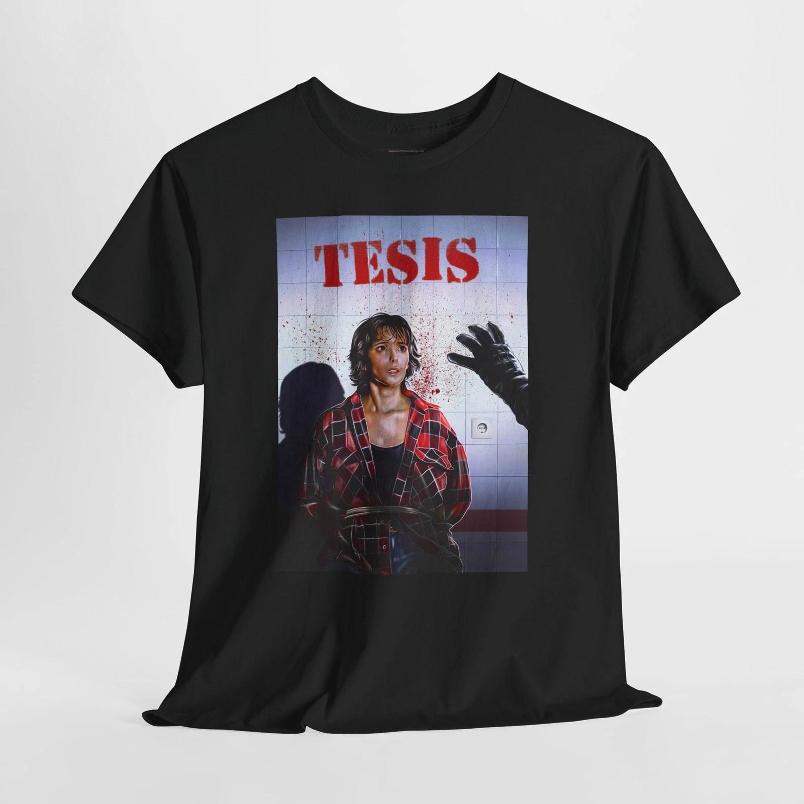 

Tesis (Thesis) 1996 Retro Movie Poster Horror Unisex Graphic T-Shirt 2XL