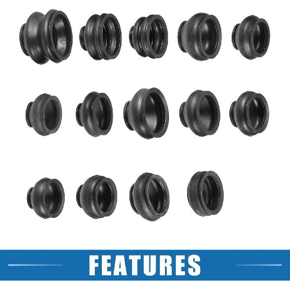 Universal Car Turn to Rod Arm Ball Joint Head Dust Protection Car Suspension Steering Parts Rubber Black