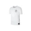 Jordan Paris Saint-Germain Printed Logo Sport Crew Neck Short Sleeve T-Shirt Men Tops White BQ4274-100