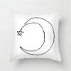 Office Sofa Car Cushion Cover Cartoon Black and White Simple Line Printing Luxury Home Decoration Pillow Cover