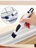 1pc Window Cleaning Brush, Screen Cleaning Tool, Keyboard Gap Small Brush, Glass Slit Brush With Dustpan