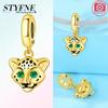 Plumberry Deer Pendant Animal Gold Plated Leopard Squirrel Copper Authentic Bead Compatible With Bracelets Jewellery Diy Womens Gift Accessory