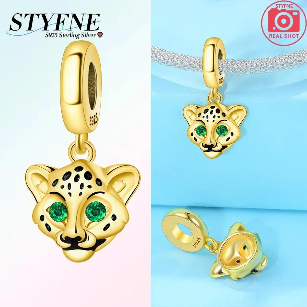 Plumberry Deer Pendant Animal Gold Plated Leopard Squirrel Copper Authentic Bead Compatible With Bracelets Jewellery Diy Womens Gift Accessory