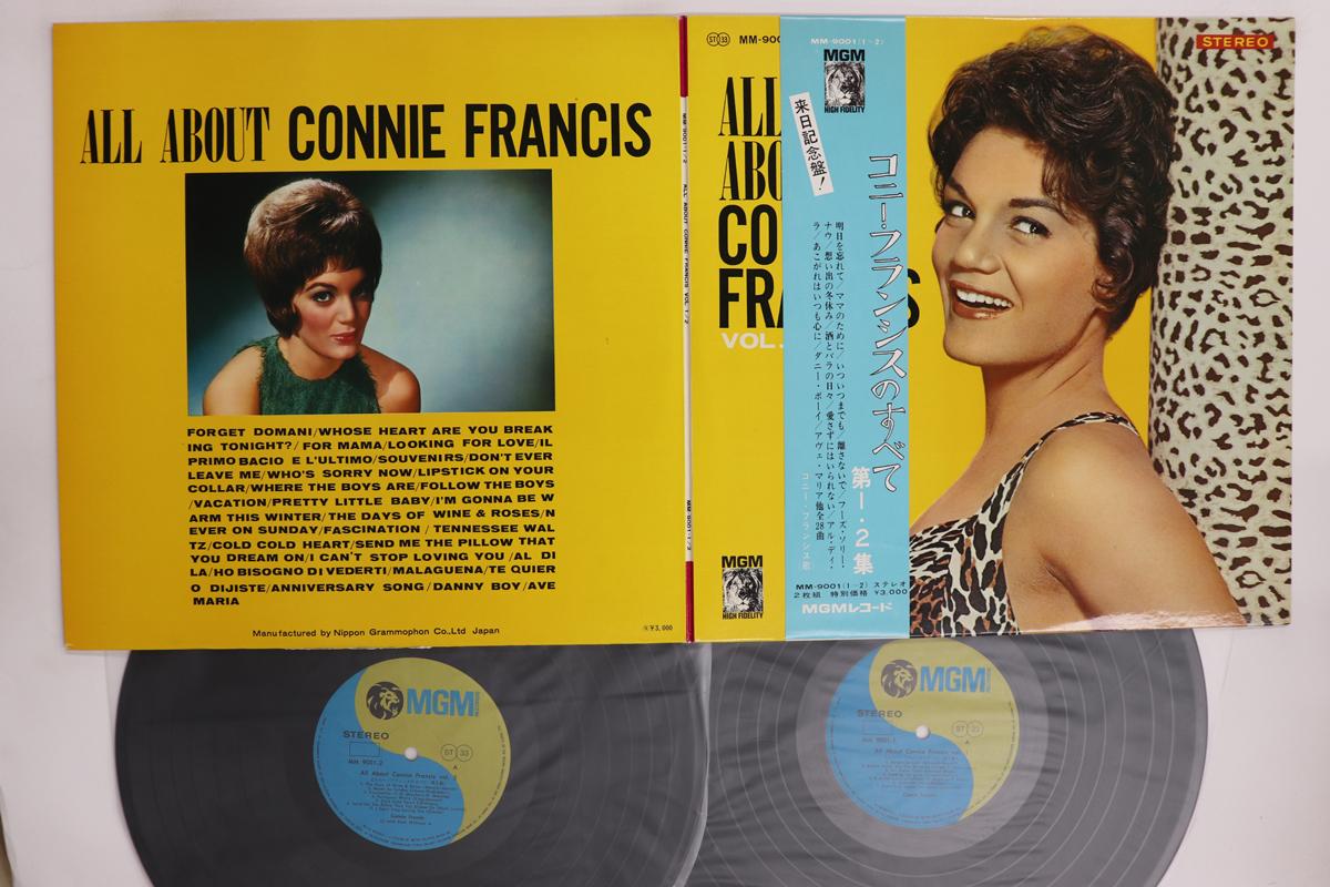 

LP Record CONNIE FRANCIS All About Francis Connie Vol. 1 2 SMM9001 MGM 1965 Japan Obi Pop Used