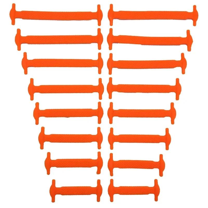 16Pcs Elastic Shoe Laces for Sneakers Running Shoes Silicone Stretch No Tie Shoelaces Unisex Fashion Rubber Band Laces