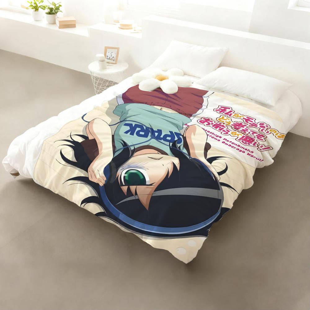 

Anime Watamote Throw Flannel Throw Blanket: Soft Kid-Friendly Warm Anti-Static All Season Washable Couch Bed Home 75x90cm